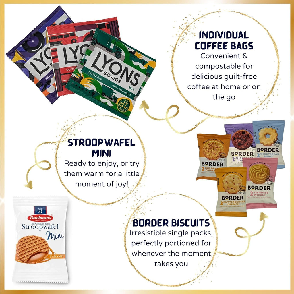 Large Lyons Coffee Gift Set | 48 Coffee, Biscuit & Stroopwafel Treats