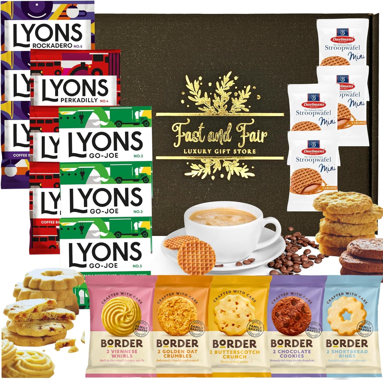 Lyons Coffee Gift Set | Coffee Bags, Biscuits & Stroopwafels