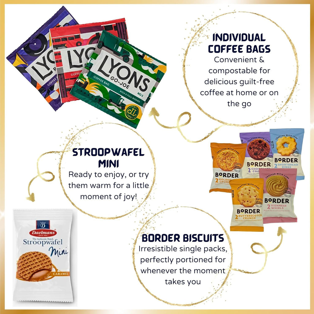Lyons Coffee Gift Set | Coffee Bags, Biscuits & Stroopwafels