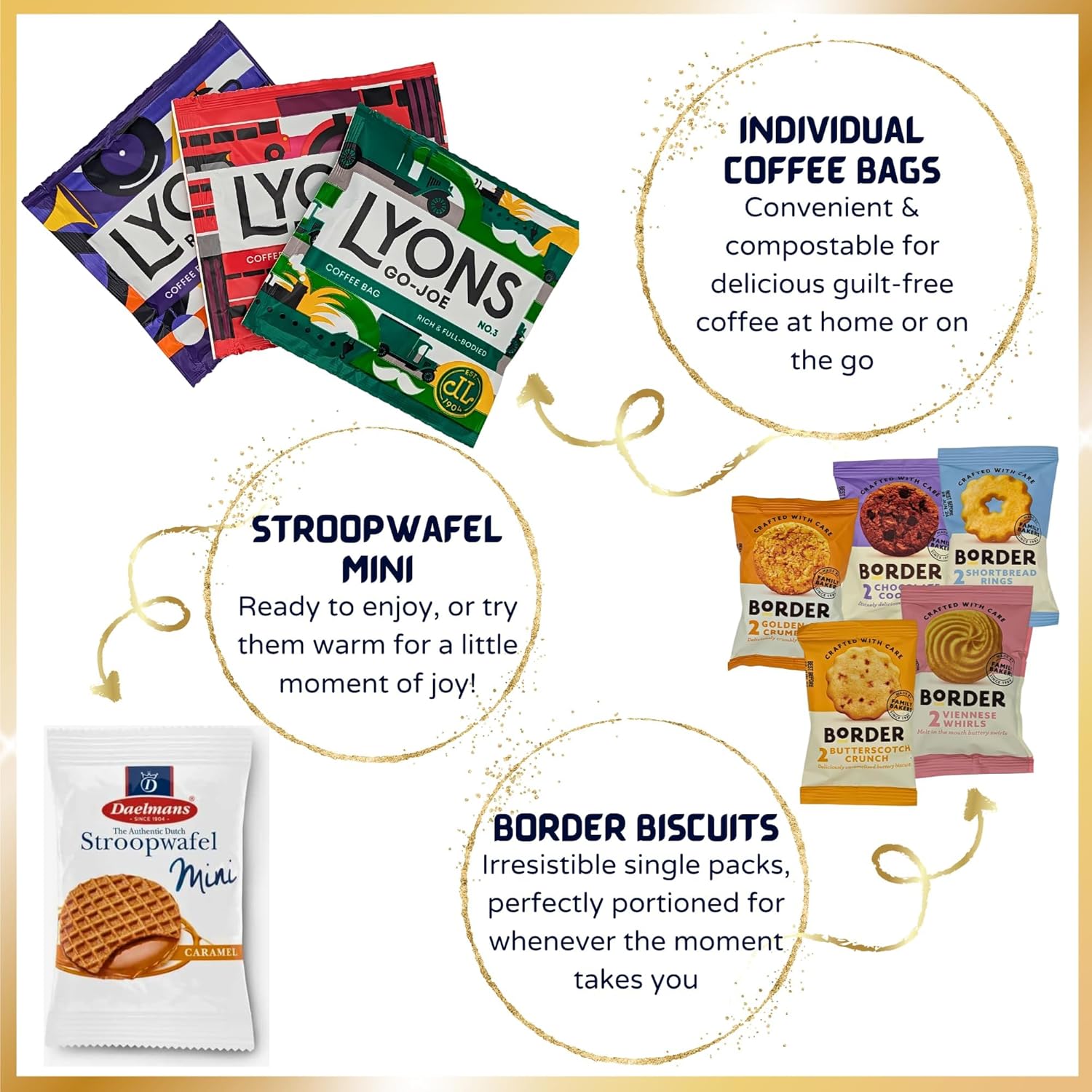 Lyons Coffee Gift Set | Coffee Bags, Biscuits & Stroopwafels