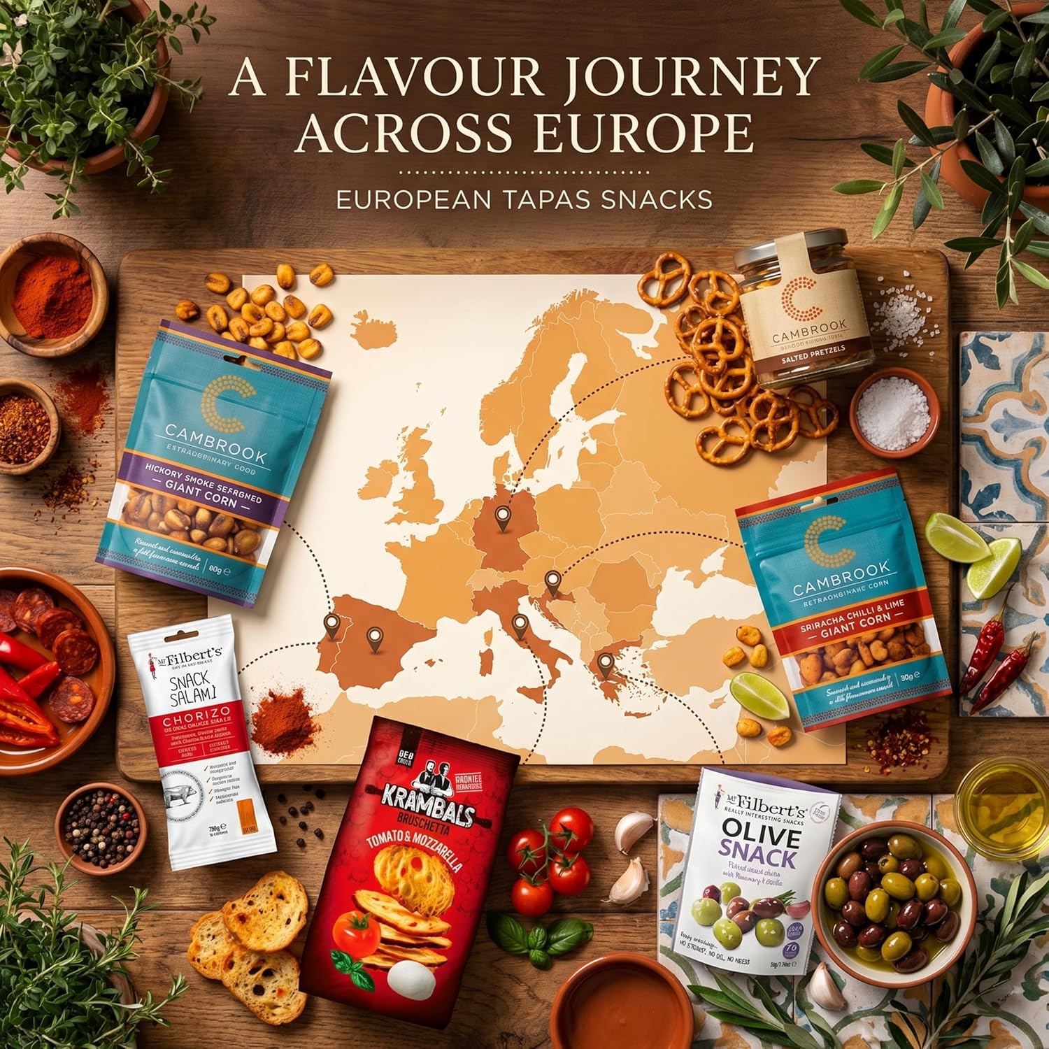 European Tapas Snack Hamper | Savoury Food Gift Box